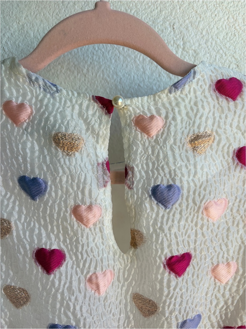 SOLD Sister Jane Irina Heart Embroidered Jacquard Mini Babydoll Dress XS - Picture 5 of 7
